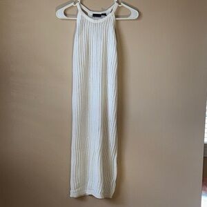 Tahari Cream Knit Maxi Swim Cover Up